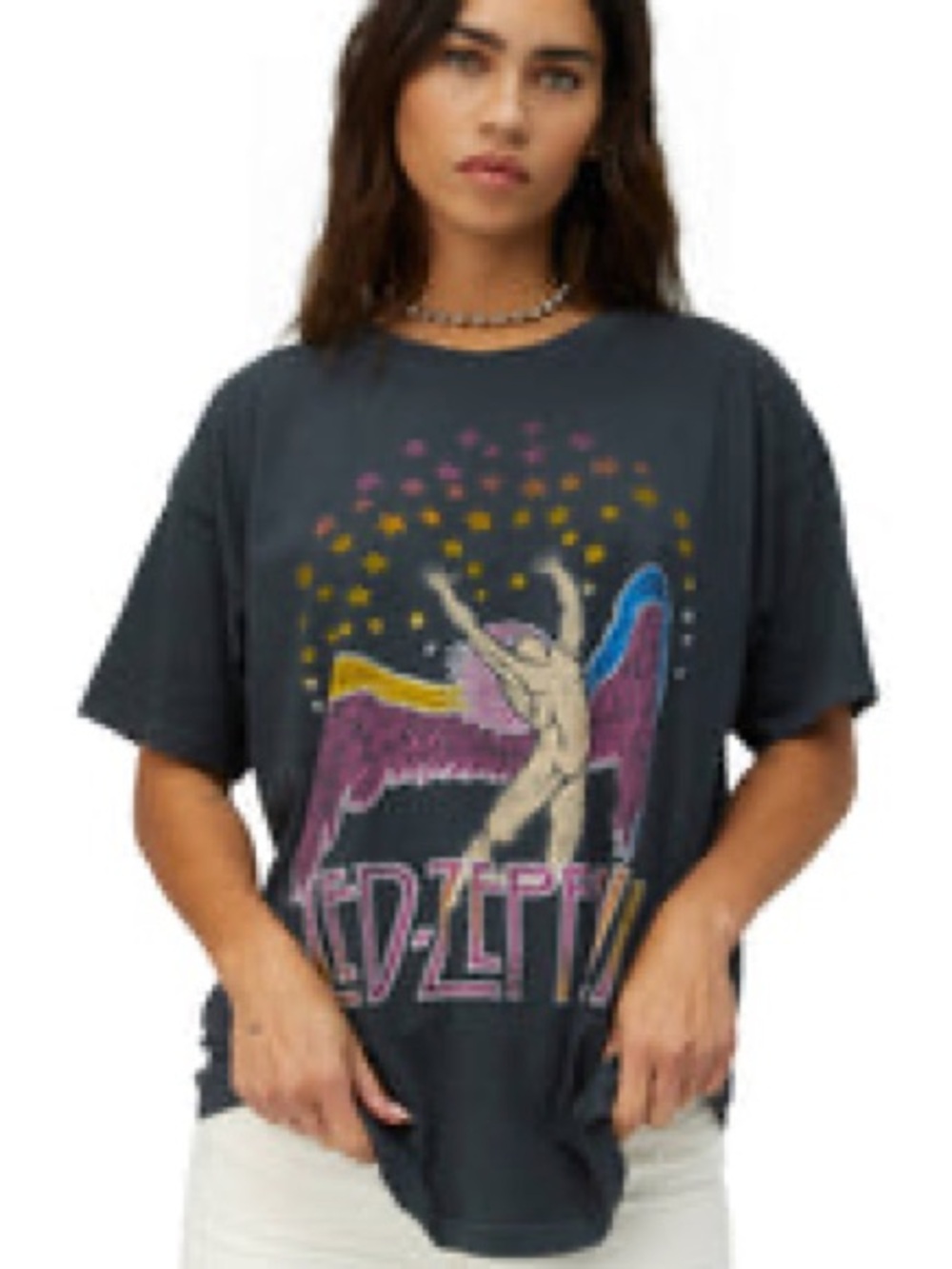 LED ZEPPELIN SWAN SONG OVERSIZED BAND TEE BY DAYDREAMER LA Size XS Oversized
